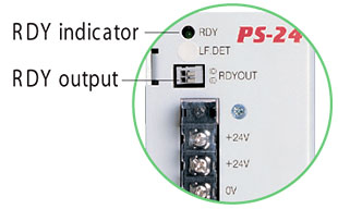 Ready indicator lamp and output signal