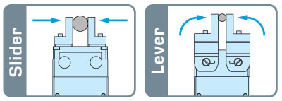 slider and lever type electric grippers