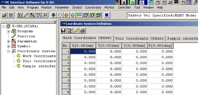 Work Coordinate Table